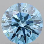 1.04ct Round Lab Grown Diamond (Colour Fancy Vivid Blue, Clarity IF, Cut ID, IGI Certified)
