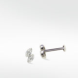Double Marquise Diamond Stud