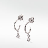 Cherry Blossom Silver Hook Earrings