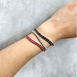 The Everyday Stackable White Sapphire Tennis Silver Bracelet