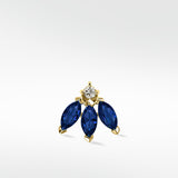 Blossom Stud Blue sapphire
