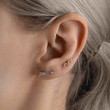 Viper Snake Blue Sapphire Stud