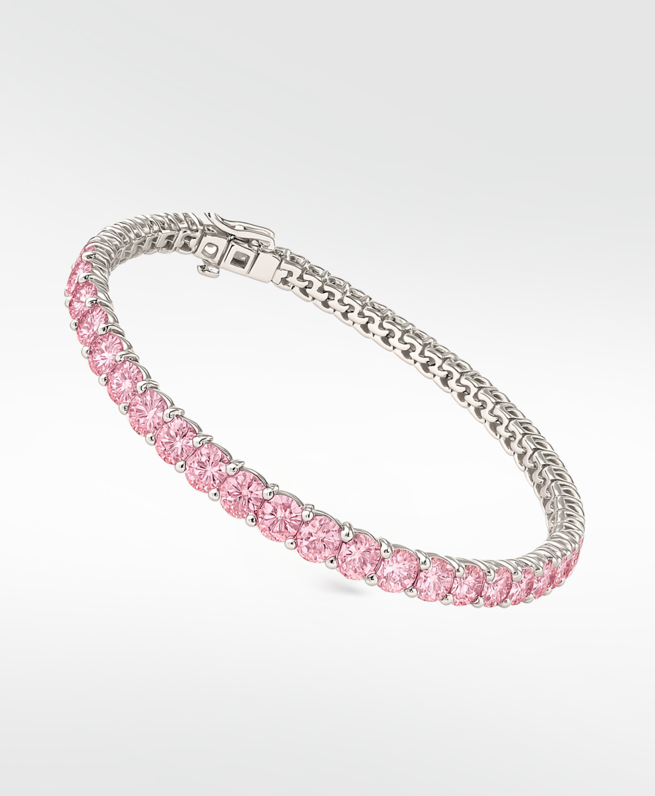 Pink Diamond Stackable Tennis Bracelet Lab-Grown Diamonds – Lark