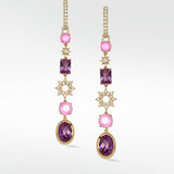 Detachable Diamond Starburst and Sapphire Long Drop Earrings (Last Pair)