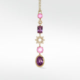 Detachable Diamond Starburst and Sapphire Long Drop Earrings (Last Pair)