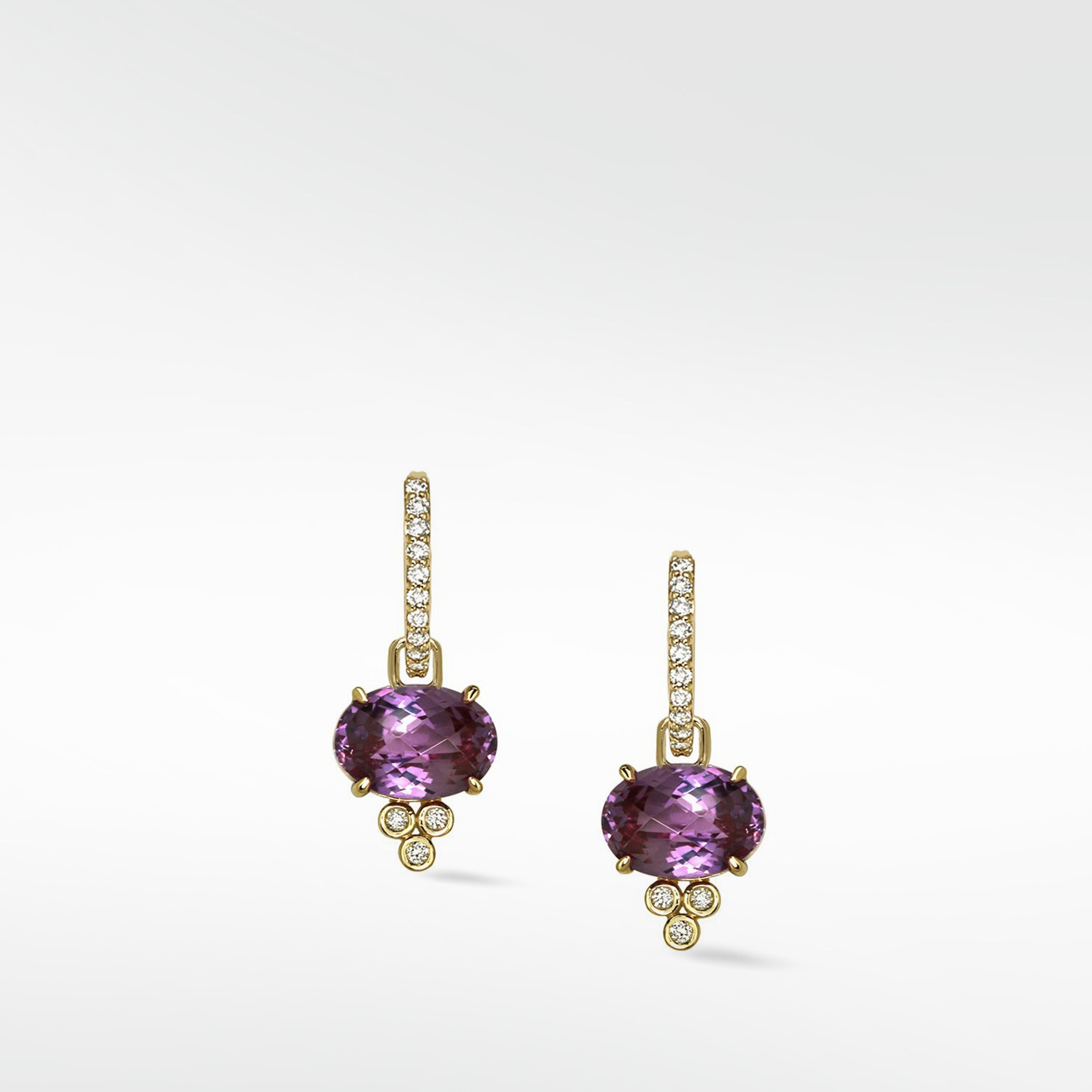 Detachable Purple Sapphire and Diamond Drop with cultured diamonds lab grown diamonds created diamonds lark and berry