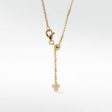 Veto Emerald Station Necklace in 14K Gold