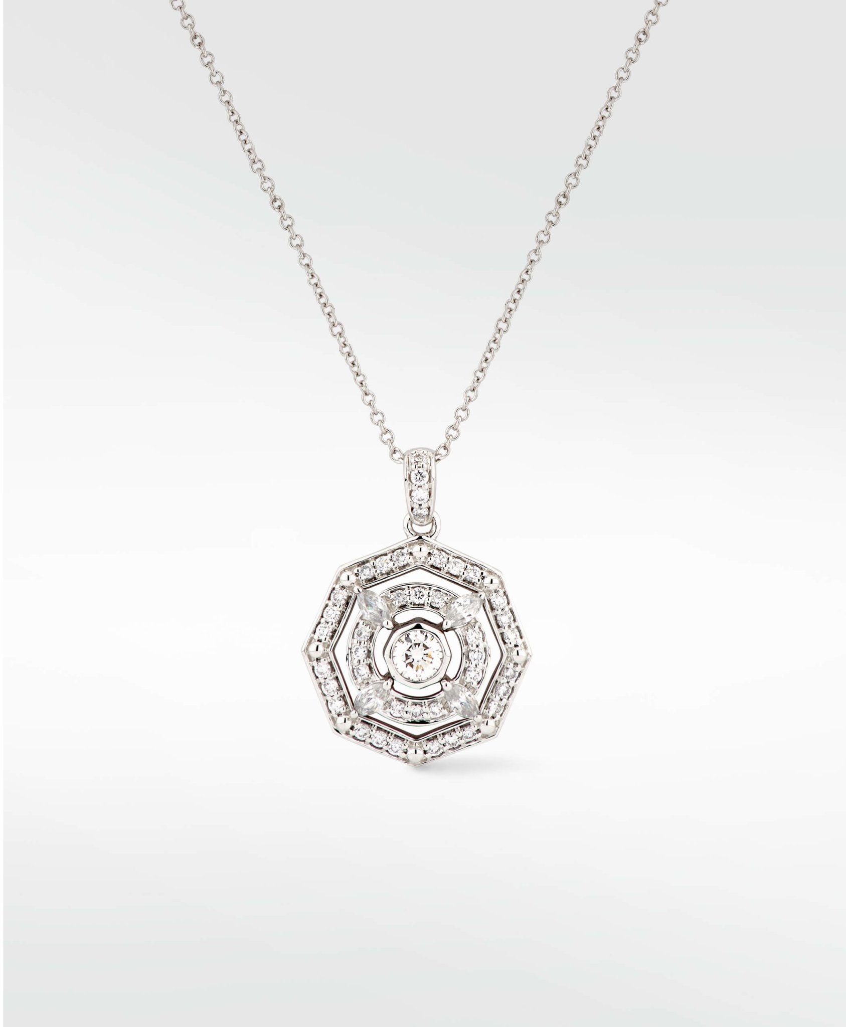 Aerides Diamond Pendant in Solid 18K Gold - Lark and Berry