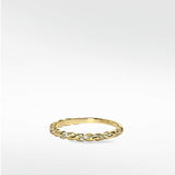 Alicia Delicate Diamond Twist Ring in 14K Gold - Lark and Berry