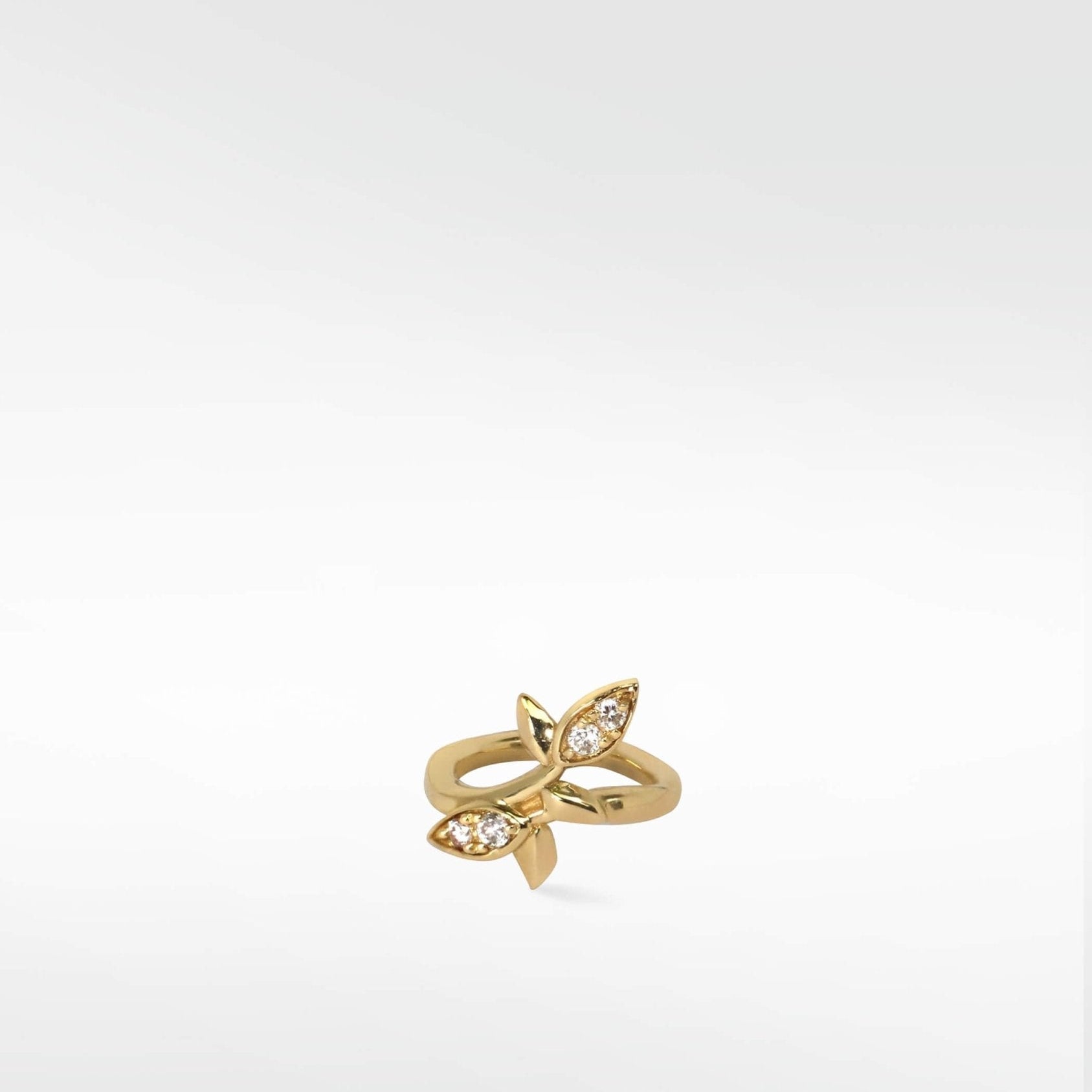 Diamond Leaf Hoop