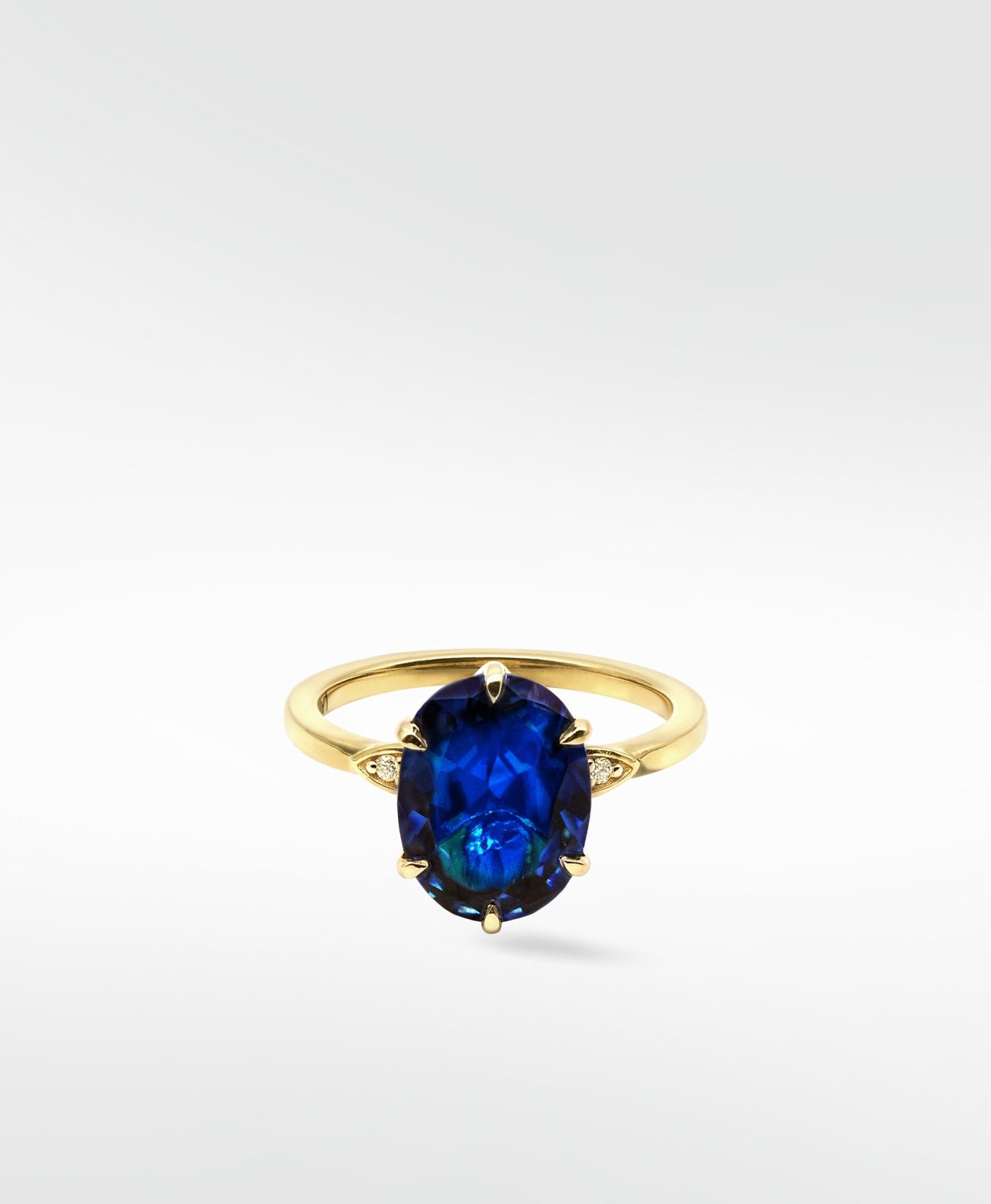 Flora Blue Sapphire Cocktail Ring - Lark and Berry