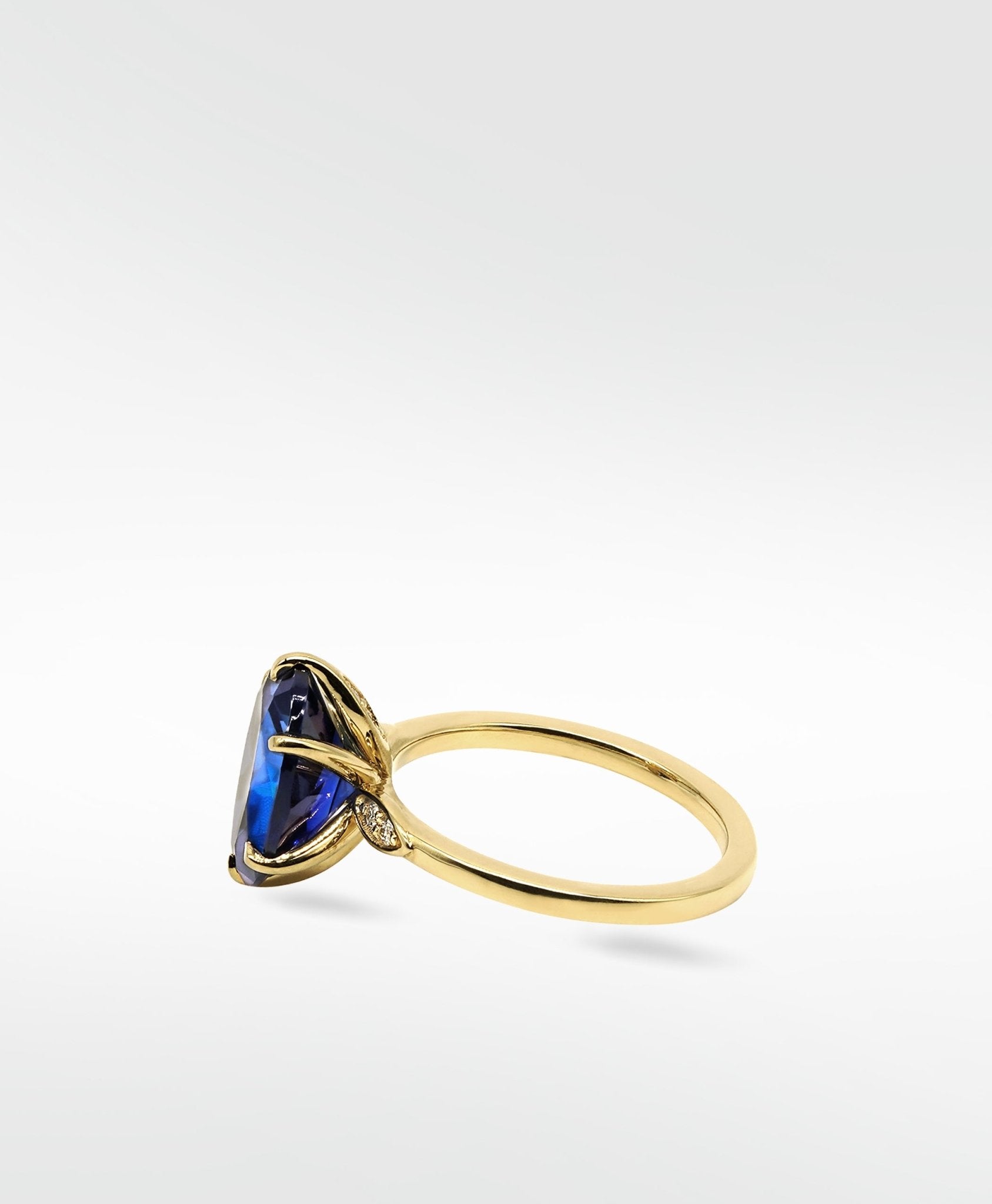 Flora Blue Sapphire Cocktail Ring - Lark and Berry