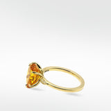 Flora Oval Yellow Sapphire Cocktail Ring - Lark and Berry