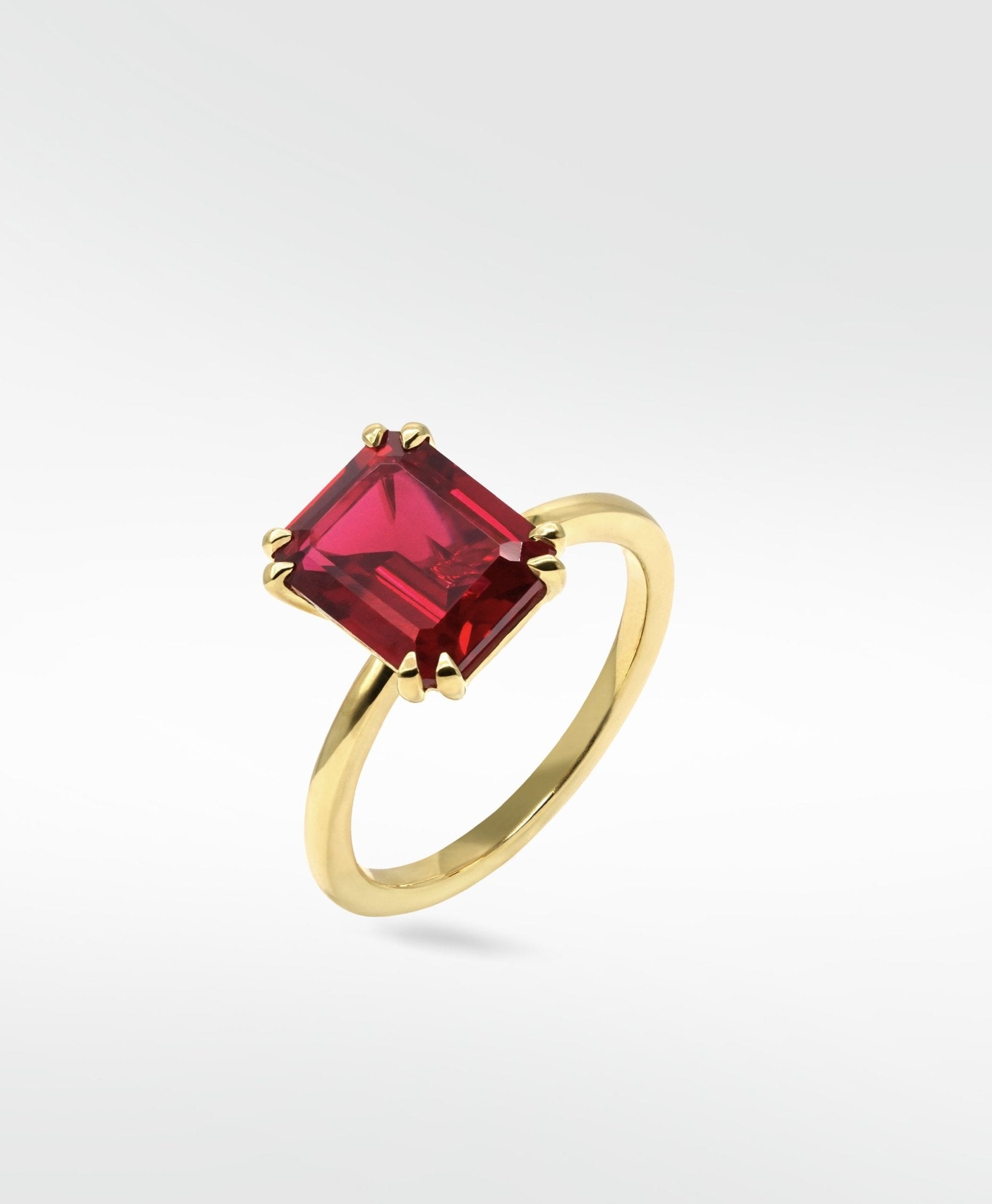 Flora Ruby Octad Cocktail Ring in 18k Yellow Gold - Lark and Berry