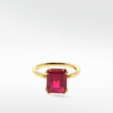 Flora Ruby Octad Cocktail Ring in 18k Yellow Gold - Lark and Berry