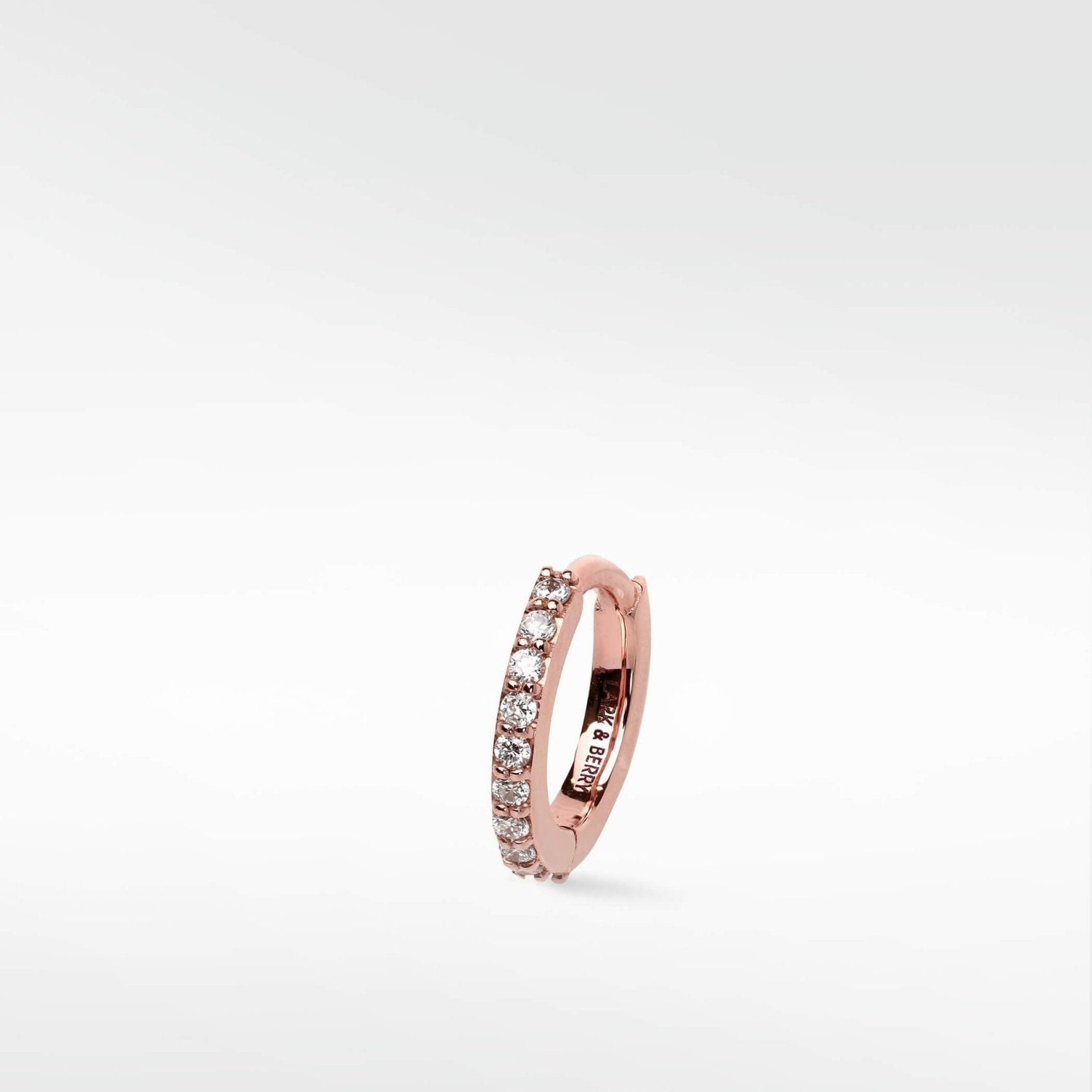Modernist Diamond Pavé Medium Hoop