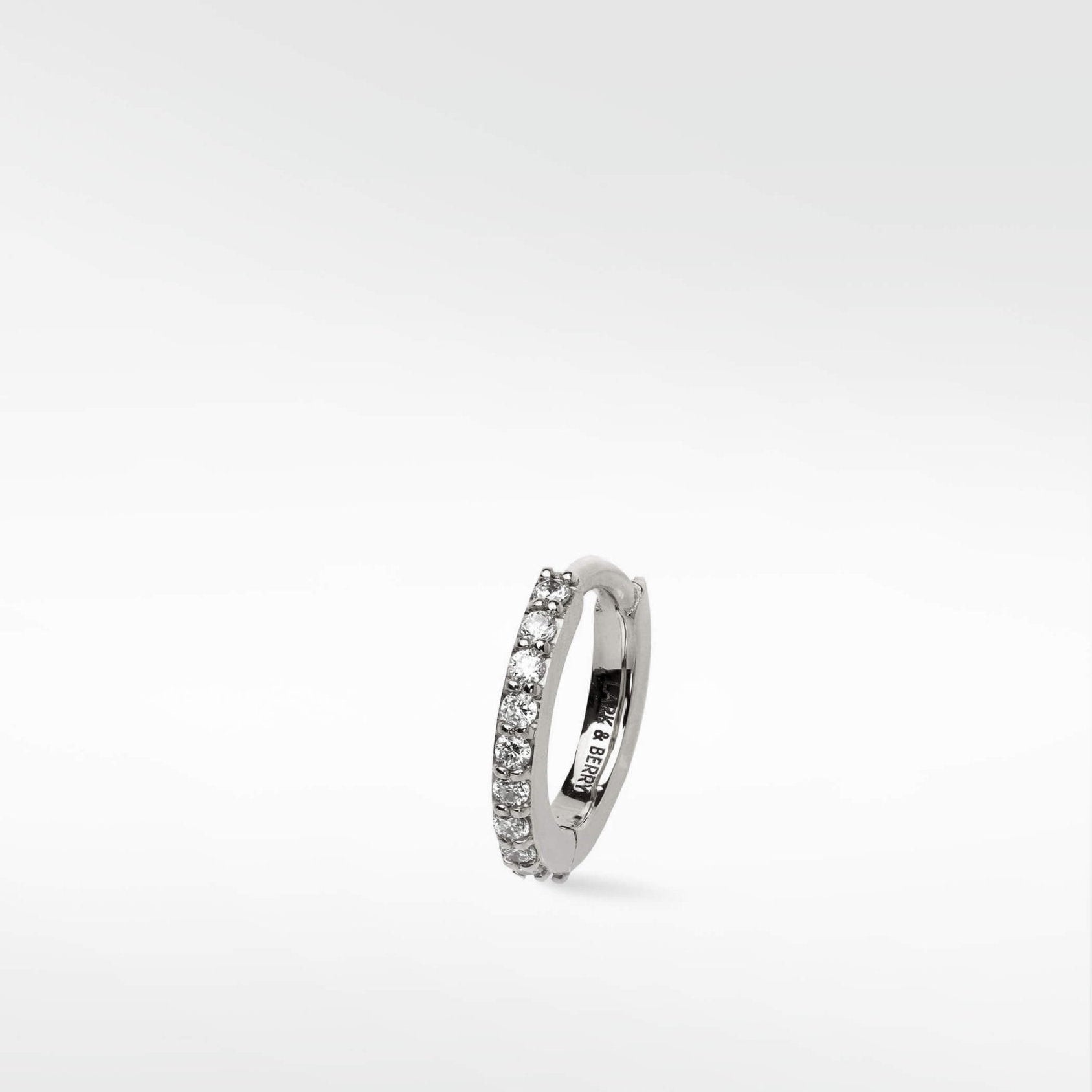 Modernist Diamond Pavé Medium Hoop
