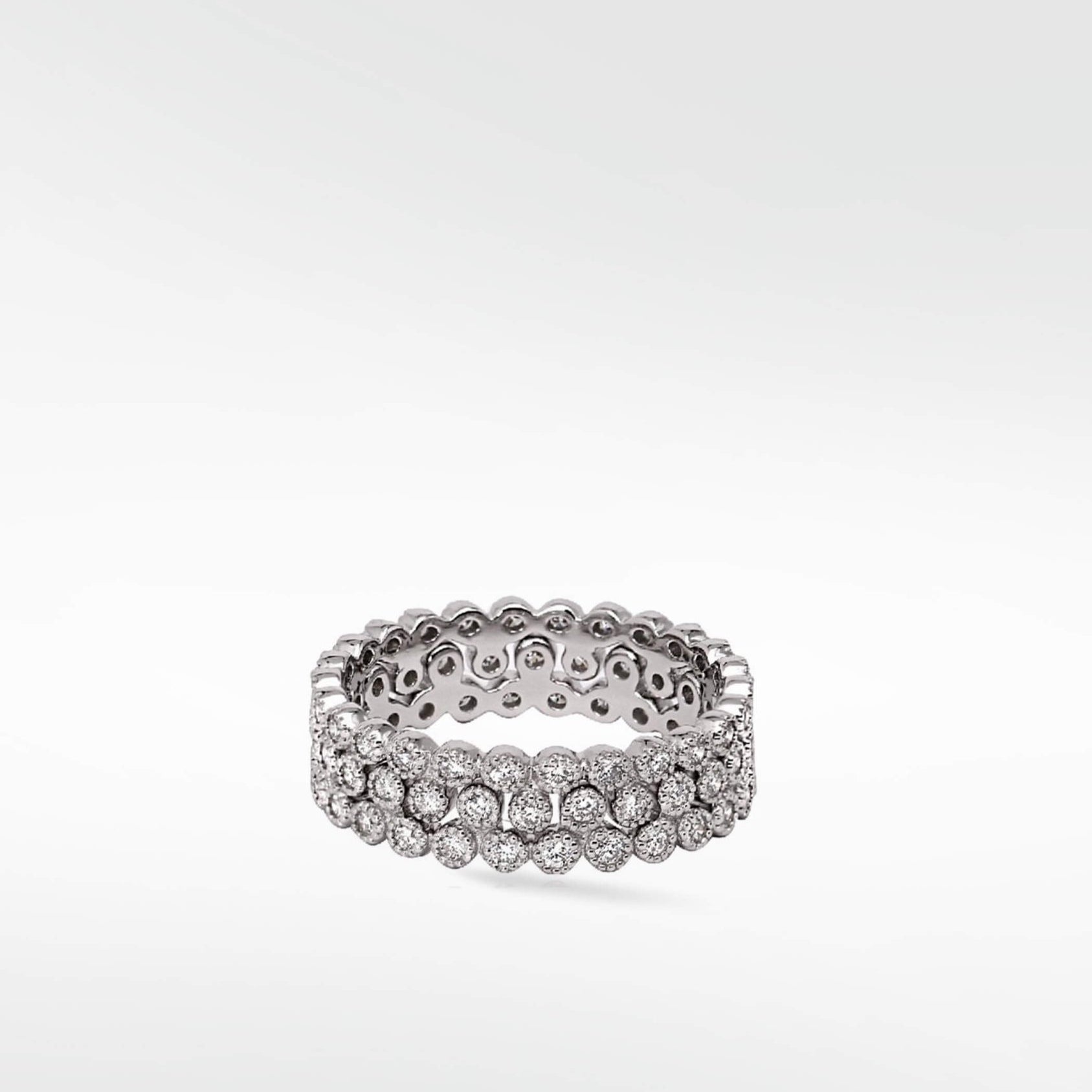 Trinity Double Stackable Diamond Eternity Ring - Lark and Berry