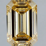 1.00ct Emerald Lab Grown Diamond (Colour Fancy Brownish Yellow, Clarity VS2, IGI Certified)