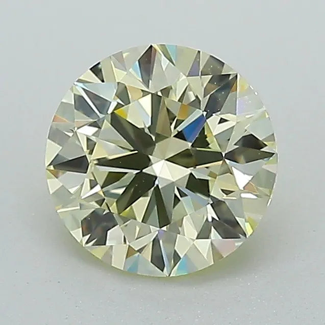 1.17ct Round Lab Grown Diamond (Colour Fancy Light Yellow, Clarity IF, Cut ID, IGI Certified)