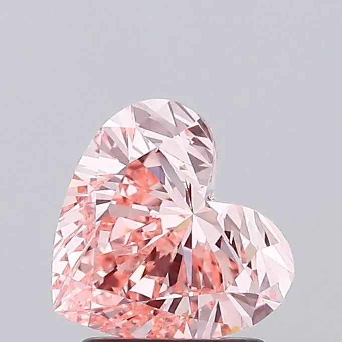 1.61ct Heart Lab Grown Diamond (Colour Fancy Vivid Pink, Clarity VVS2, IGI Certified)
