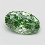 2.26ct Oval Lab Grown Diamond (Colour Fancy Vivid Green, Clarity VVS2, IGI Certified)