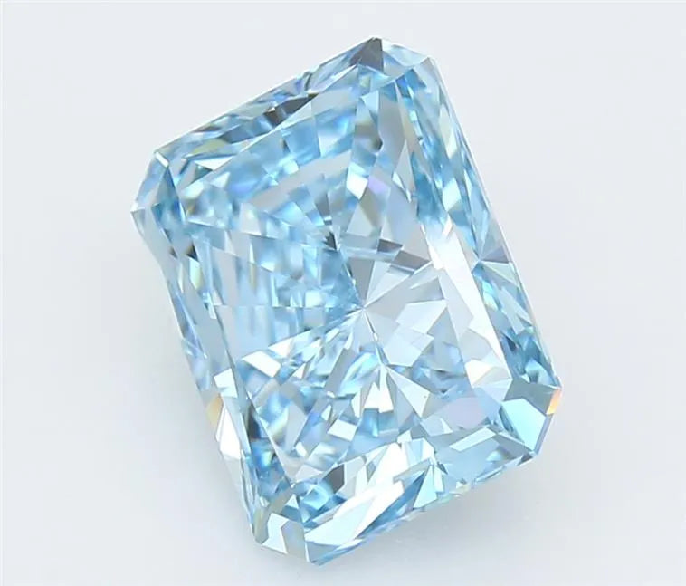 4.02ct Radiant Lab Grown Diamond (Colour Fancy Vivid Blue, Clarity VVS1, IGI Certified)