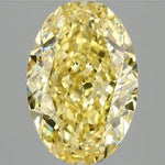 4.09ct Oval Lab Grown Diamond (Colour Fancy Vivid Yellow, Clarity VVS2, IGI Certified)
