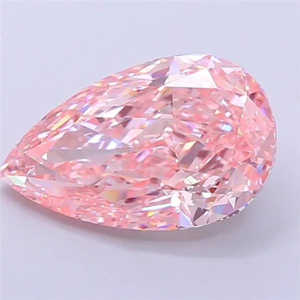 4.59ct Pear Lab Grown Diamond (Colour Fancy Vivid Pink, Clarity VVS1, IGI Certified)