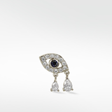 Evil Eye with Double Diamond Drop (Protection)