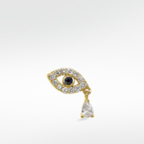 Evil Eye with Single Diamond Drop (Protection)