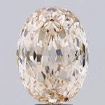 8.02ct Oval Lab Grown Diamond (Colour Very Light Brown, Clarity VS1, IGI Certified)