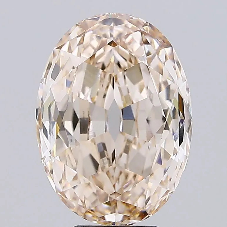 8.02ct Oval Lab Grown Diamond (Colour Very Light Brown, Clarity VS1, IGI Certified)