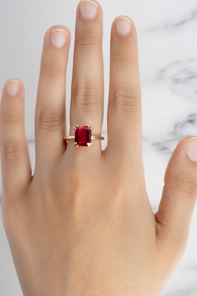 Flora Ruby Octad Cocktail Ring