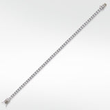 The Everyday Stackable Diamond Tennis Silver Bracelet
