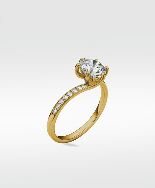Lime Diamond Engagement Ring