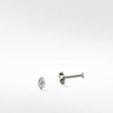 Floating Marquise Diamond Stud