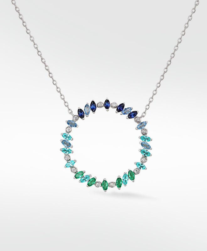 Rainbow Veto Aqua Necklace