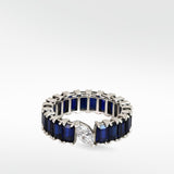 Veto Lux Blue Sapphire Eternity Ring