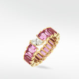 Veto Lux Pink Sapphire Eternity Ring