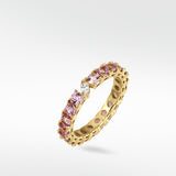 Veto Lux Brilliant Pink Sapphire Eternity Ring