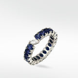 Veto Lux Oval Blue Sapphire Eternity Ring