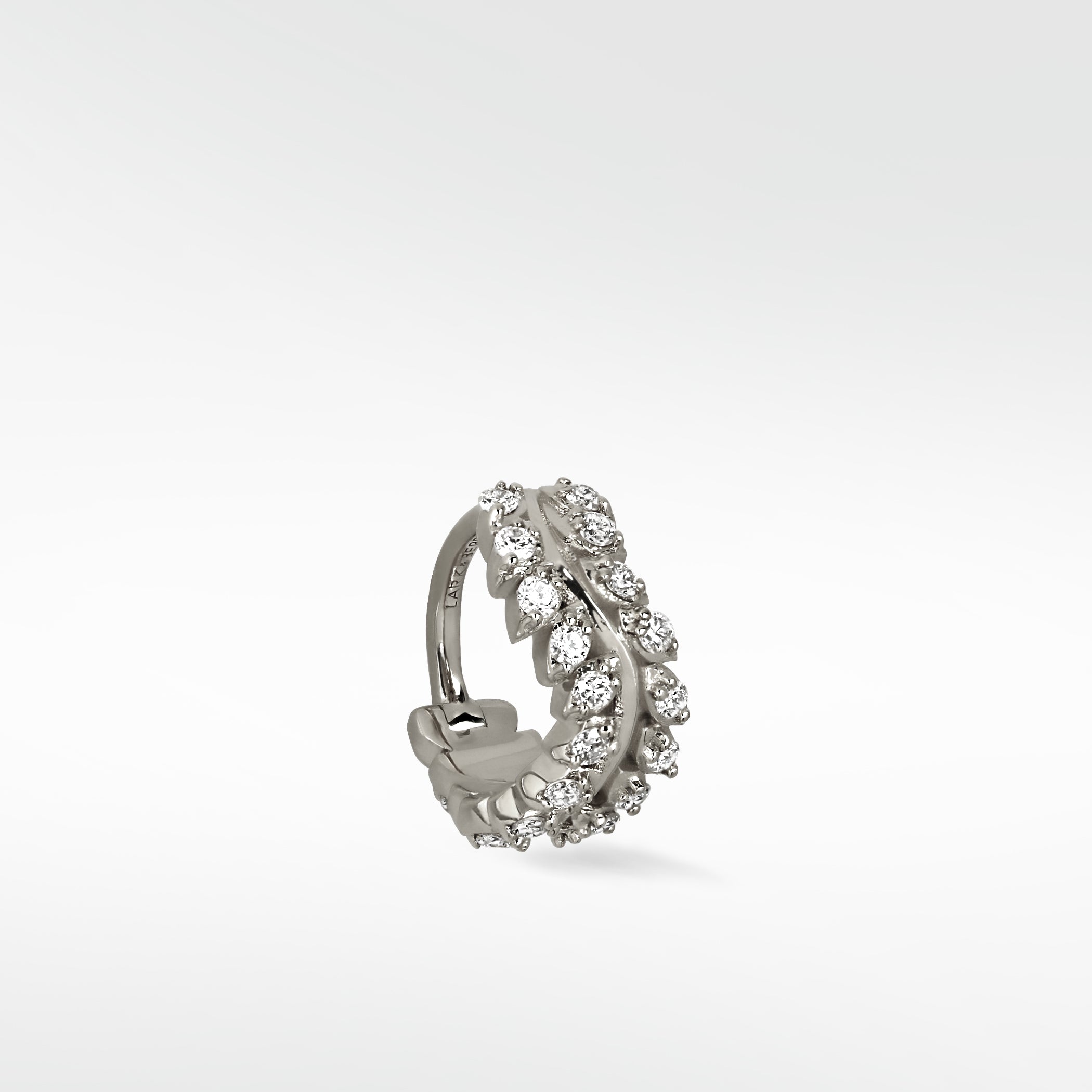 Whispering Vine Diamond Hoop