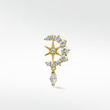 Entwined Diamond Moon and Star Stud  (Love & Adoration)