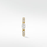 Modernist Marquise Pave Hoop