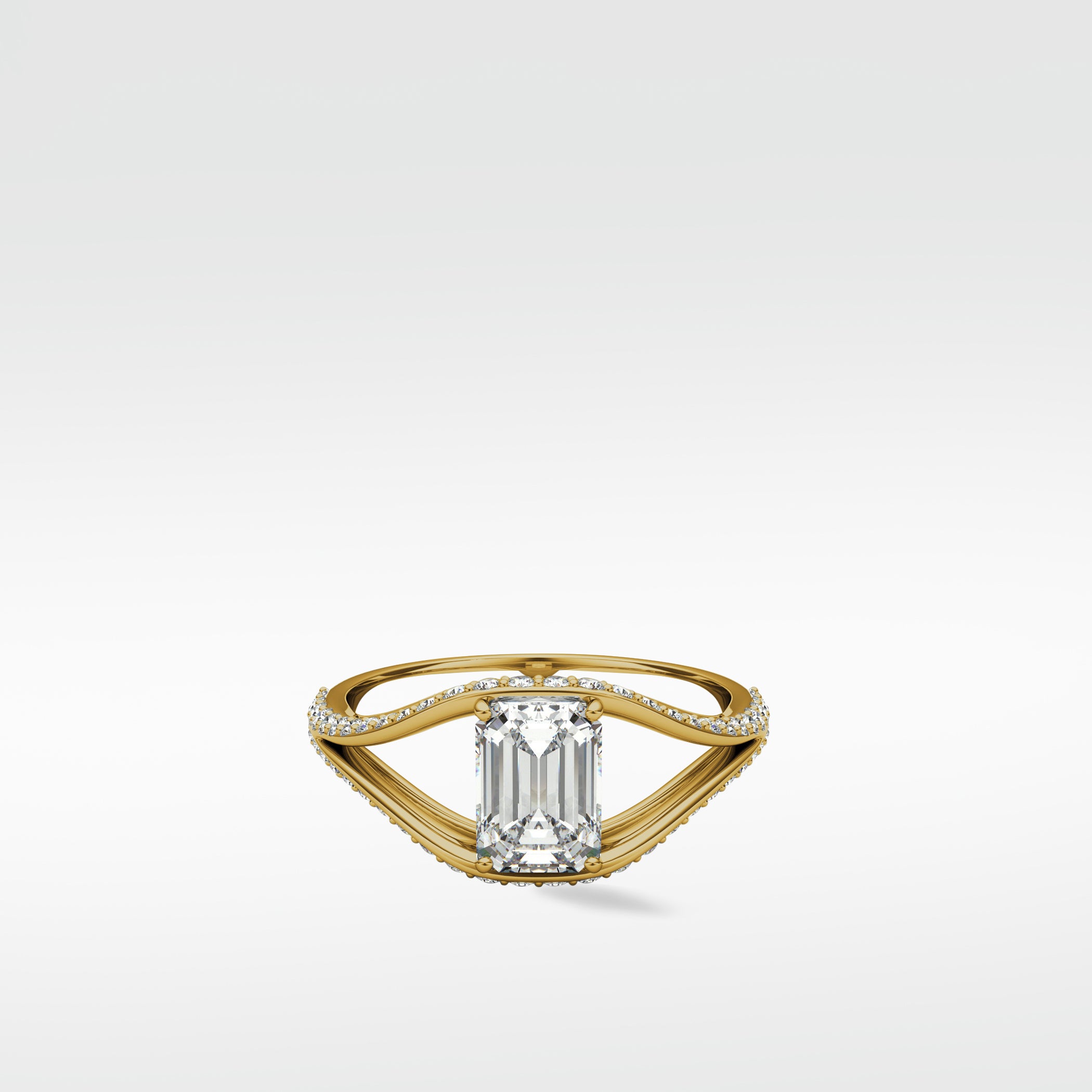 Pine Diamond Engagement Ring