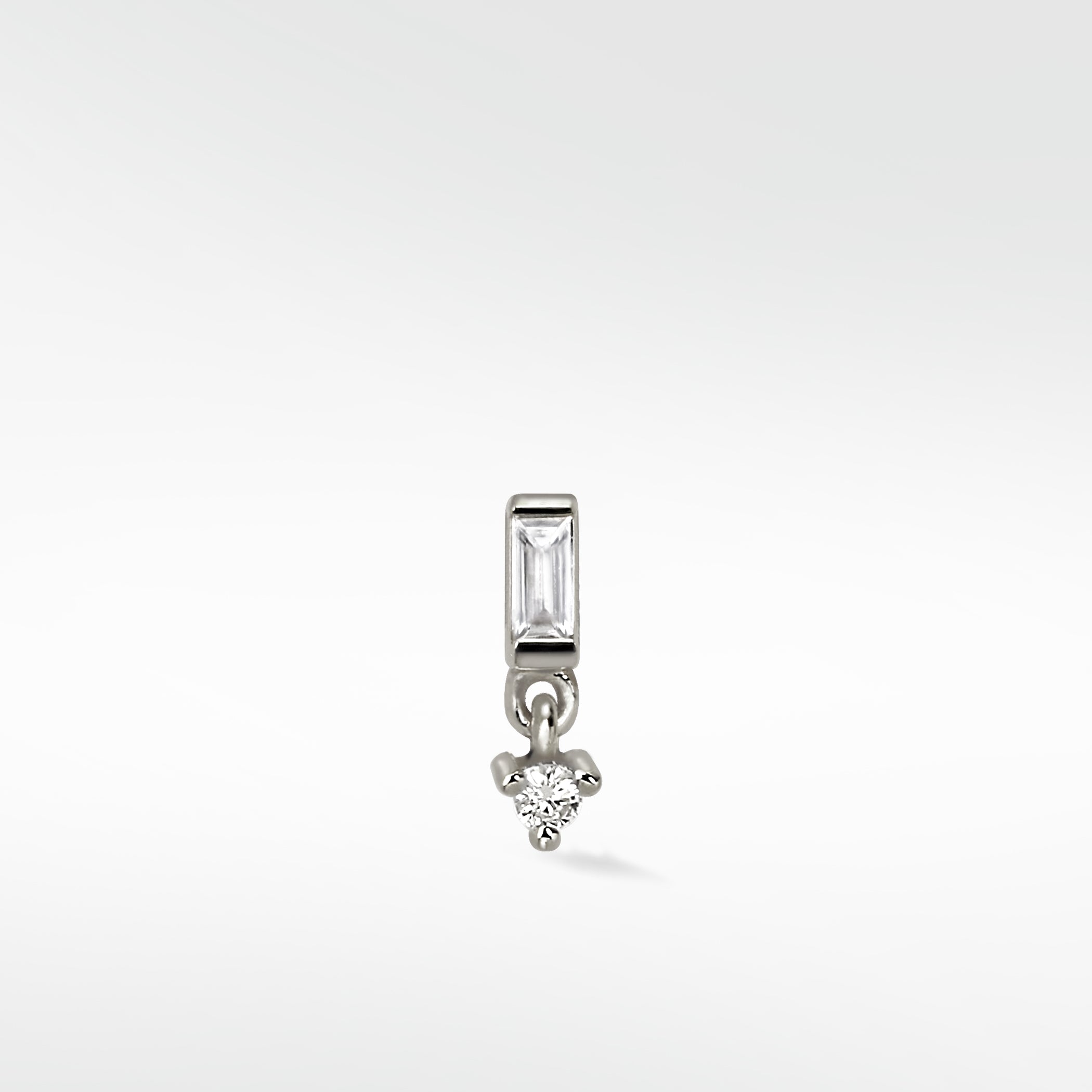 Royal Baguette Diamond with Round Drop