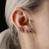 Omnis Baguette Sapphire Stud Earring