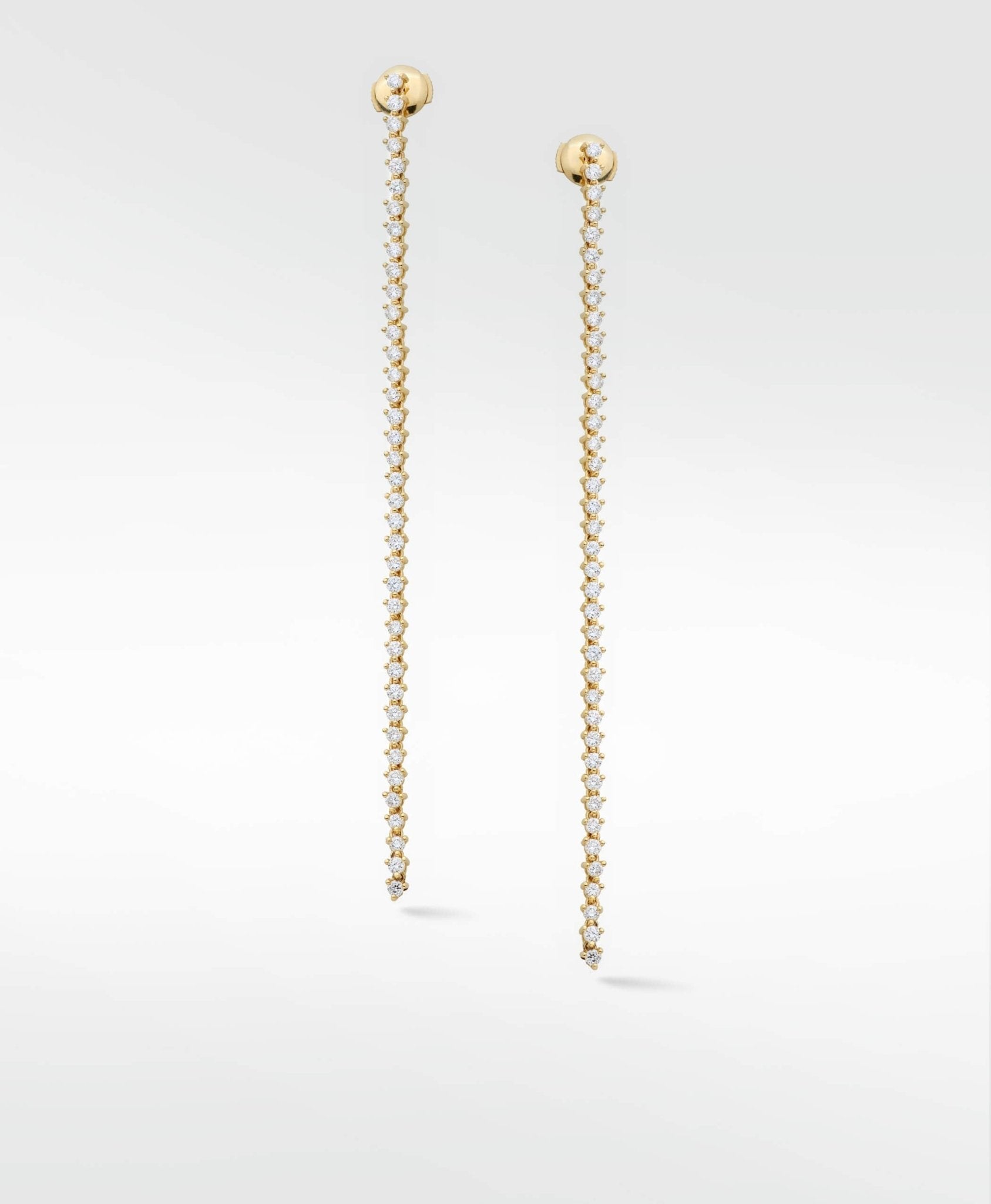 [LLOYD] 韓国アクセ☆14K Gold☆Basic Long Drop Earrings Long Teardrop Earrings Crafted In 14K Yellow Gold
