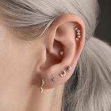 Interstellar Starburst Diamond Stud Earring